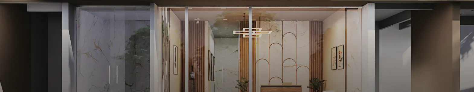 Dual lobby access from the drop-off point at Seasons Aura