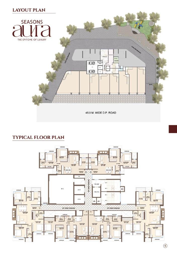 Aura By Seasons Group In Kalyan West floor plan